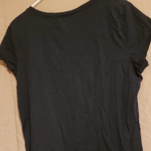 Black short sleeve shirt, Size XL (16-18), Gold, Blue, Pink & purple design - Picture 6 of 11